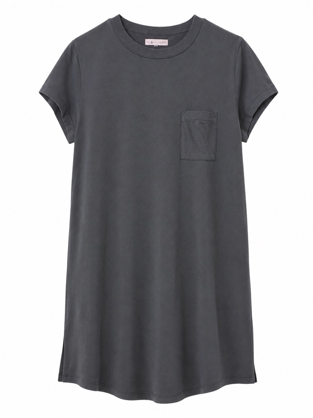 Lou & Grey for LOFT Charcoal Gray T-Shirt Dress Size M